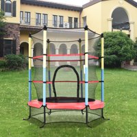 Winado 55" Mini Kids Trampoline, with Enclosure Net, for Indoor/Garden Sports