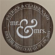 Personalized Mr. and Mrs. Wedding Gift Metal Sign