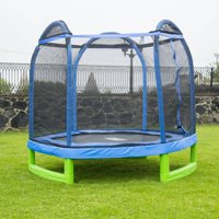 Bounce Pro 7-Foot My First Trampoline Hexagon (Ages 3-10) for Kids, Blue/Green
