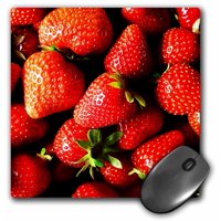 3dRose Strawberries, Mouse Pad, 8 by 8 inches