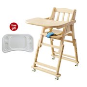 Stoneway Foldable Adjust Height High Chair Dining Table Infant Baby Eating Play Seat