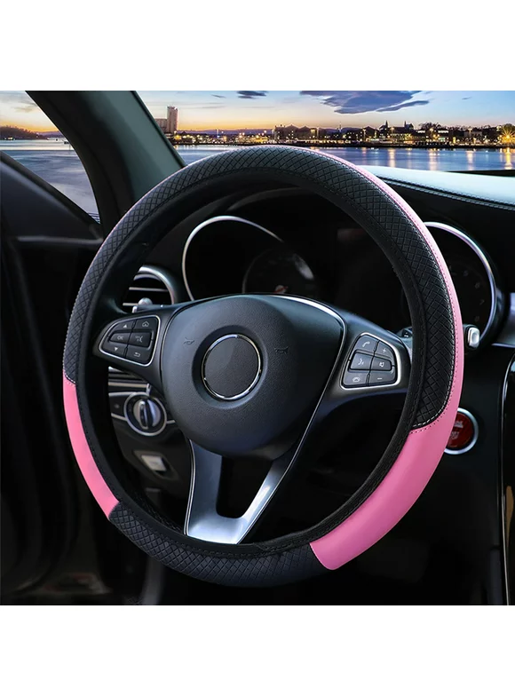 Citystores Steering Wheel Cover,Classic Non-Slip Breathable Wheel Protector Universal 15 Inch Fit