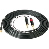 1Pc Sescom SES-IPOD-QTRM15 Audio Y-Cable 3.5mm TRS Balanced Male to Dual 1/4 TS Mono Male - 15 Foot