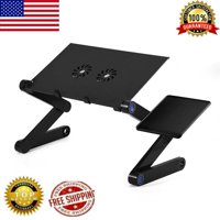 New Adjustable Laptop Table Cooling Stand for Bed,Couch /Sofa Portable Vented Lap Desk with Mouse Pad Side,Work from Home,Foldable Computer Tray for Aluminum Ergonomic Design