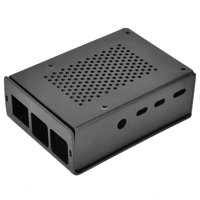 Kritne Aluminum Case, Aluminum Box, For Raspberry Pi 4 Model B Black Aluminum Case Box Enclosure with Heatsink Bracket