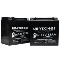 2-Pack Replacement 1995 Honda TRX300,FW FourTrax 300, 4x4 300 CC Factory Activated, Maintenance Free, ATV Battery - 12V, 12AH, UB-YTX14-BS