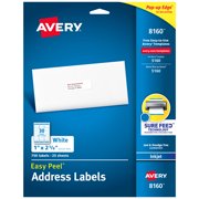 Avery Easy Peel Address Labels, 1" x 2-5/8", 750 Labels (8160)
