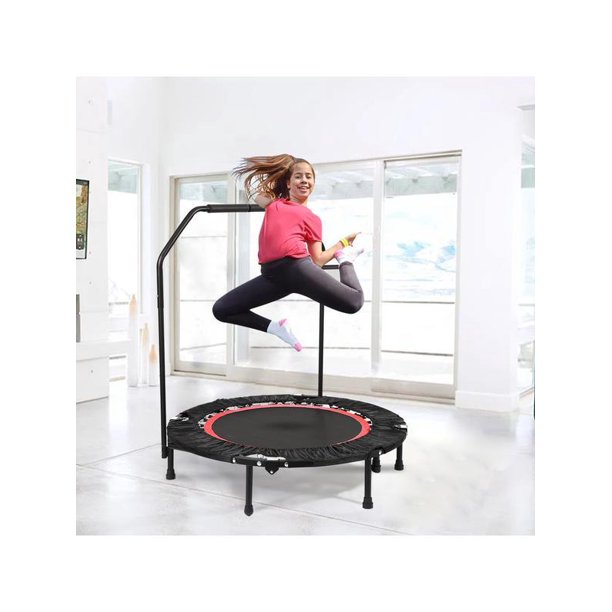 Foldable 40" Mini Trampoline Rebounder, Max Load 300lbs Rebounder Trampoline Exercise Fitness Trampoline for Adult Indoor/Garden/Workout Cardio