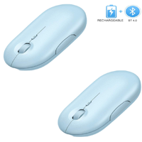 Rechargeable Wireless Bluetooth Mouse,2.4GHz Wireless Bluetooth Mouse 3 Adjustable DPI,USB-Type-C Cordless Mouse for MacBook,PC