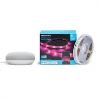 Google Nest Mini (Chalk) + Merkury Innovations Smart LED Strip Light
