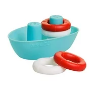 Ubbi Boat & Buoys Bath Toys, Includes 1 Boat and 4 Buoys, Mold Free Dishwasher Safe Toddler Toys