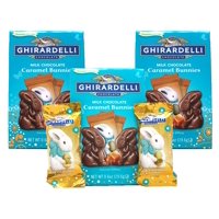 Ghirardelli Easter Milk Chocolate Caramel Filled Bunnies, 0.6 Ounce, Pack of 3