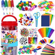 Arts and Crafts Supplies for Kids - Craft Art Supply Kit for Toddlers Age 3+ All in One D.I.Y. Crafting Collage Arts Set for Kids Christmas, Halloween, Easter, Children's Day, Birthday Gift