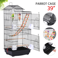 39" Bird Cage for Mid-Sized Parrots Cockatiels Parakeets Conures
