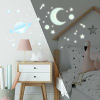 RoomMates Glow-in-the-Dark Celestial Stars Peel and Stick Wall Decals