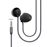 Silicone 3.5MM Plug In-Ear Noise Reduction Wired Earphone Casual Sleeping Headset Earbuds