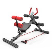 2 in 1 Multifunctional Weight Bench,Sit Up Bench,Ab Abdominal Crunch Ab Trainer Abdominal Exercise Machine/Equipment Home Ab Trainer with LCD Display
