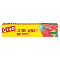 Glad ClingWrap Plastic Food Wrap, 300 Square Feet
