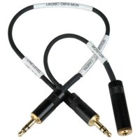 Sescom LN2MIC-ZMH4-MON 3.5mm Line to Mic 25dB Attenuation Cable for Zoom H4N with Headphone Monitoring Jack, Audio Input Level: -10dBV (0.25pp - 0.47pp) Prosumer Line.., By Brand Sescom