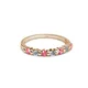 Pink Tourmaline and Diamond 7 Stone Wedding Band 0.22 ct tw in 14K Rose Gold.size 8 - image 2 of 7
