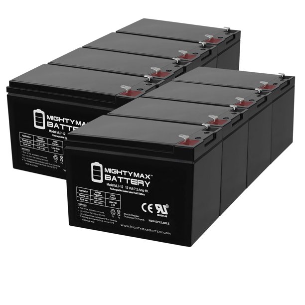 12V 7.2AH SLA Battery Replaces Trio Lightning TL930035 - 8 Pack