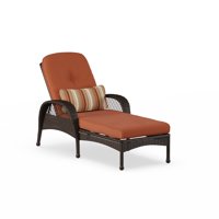 Better Homes & Gardens Azalea Ridge Outdoor Chaise Lounge with Cushion, Burnt Orange