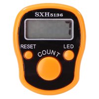 Winnereco LCD Display Finger Counter LED Luminous Electronic Tally Counter (Orange)