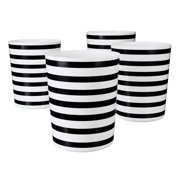 Mainstays Nautical Striped Waste Trash Can, 5 Gallon, 4 pack