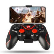 Wireless Mobile Phone Game Controller Gamepad for Android iOS Phone Game and PC Game, TSV Bluetooth Gaming Controller w/ Phone Clip Mount Holder, Rechargeable Pro Controller Gamepad Joystick