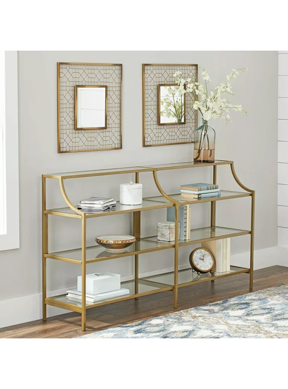 Better Homes and Gardens Nola Console Table, Gold Finish