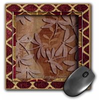 3dRose Dragonflies Thinking of you Red, Mouse Pad, 8 by 8 inches