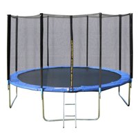 14 ft Trampoline Combo w/ Safety Enclosure Net, Spring Pad & Ladder