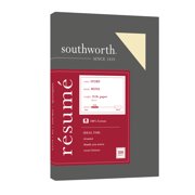 Southworth 100% Cotton Resume Paper, 8.5" x 11", 24 lb., Ivory, 100 Sheets