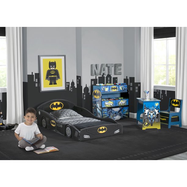 Batman 4-Piece Room-in-a-Box Bedroom Set by Delta Children - Includes Sleep  & Play Toddler Bed, 6 Bin Design & Store Toy Organizer and Desk with Chair  - dailysavesonline.com - dailysavesonline.com in Australia
