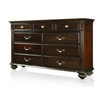 Furniture of America Damos Traditional Wood 9-Drawer Dresser in Dark Walnut