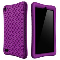 Silicone Case for All-New Fire 7 Tablet - Anti Slip Shockproof Light Weight Kids Friendly Protective Case for Kindle Fire 7 (ONLY for 7th Generation 2017 Model) Purple