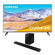 Samsung UN85TU8000 4K Crystal 8 Series Ultra High Definition Smart TV with a Samsung HW-Q60T Wireless 5.1 Channel Soundbar and Bluetooth Subwoofer (2020)
