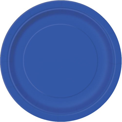 Way To Celebrate! Electric Blue Paper Dinner Plates, 9in, 20ct
