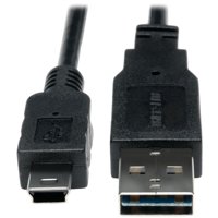 Tripp Lite Ur030-003 A-male To Mini B-male Reversible 2.0 Cable, 3ft