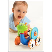 Yookidoo Musical Crawl N' Go Snail Toy with Stacker - Promotes Baby's Crawling and Walking. Rolls and Spins Its Shell As It Moves.