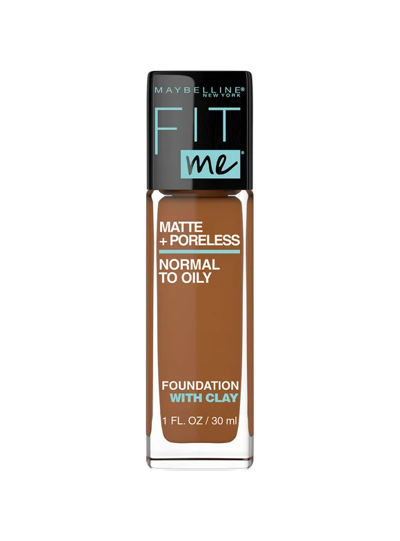 Maybelline Fit Me Matte Liquid Foundation Makeup, 360 Mocha, 1 fl oz