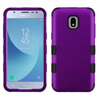 TUFF Hybrid Series Samsung Galaxy J3 (2018) Case, Heavy Duty [Military Grade Certified MIL-STD 810G-516.6 Drop Tested] Protection Case Cover and Atom Cloth for Samsung Galaxy J3 J337 (2018) - Purple
