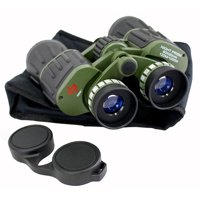 60x50 Perrini Day / Night Prism Black and Green Military Binoculars with Pouch
