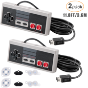 AGPTEK Game Controller, Replacment Controller for Nintendo Classic Mini Edition, with 11.8ft Extension Cord, 2 Pack
