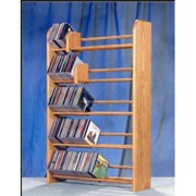 Wood Shed 501 Solid Oak 5 Row Dowel CD Rack