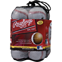 (12 Pack) Rawlings 8U Official League OLB3 Practice Youth Baseballs in Mesh Bag