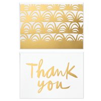 Hallmark Thank You Note Assortment (Gold Foil, 50 Cards and Envelopes)