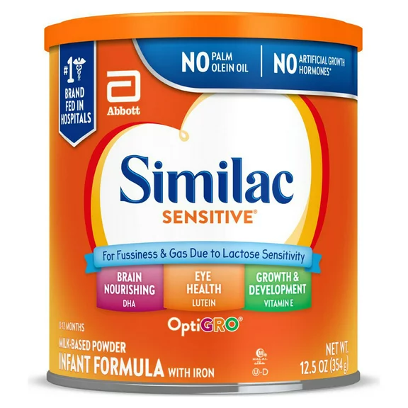 Similac Sensitive Powder Baby Formula, 12.5-oz Can