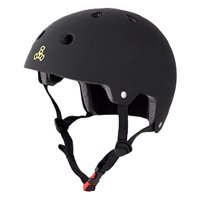 "Triple Eight Dual Certified Helmet ALL Black Rbr S/M"