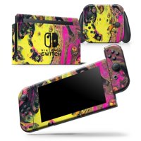 Vivid Colored Marbling Acrylic V2 - Skin Wrap Decal Compatible with the Nintendo Switch Dock Only